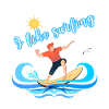 Ich mag Surfen – Sommerstranddesign
