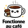 Fonctionne au café kawaii mug