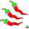three pepperonis