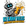 Roboter mit Bierglas-Humor