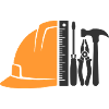 Werkzeug & Bauhelm – Handwerker Logo