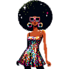 Disco Afro Glam Sequins Design