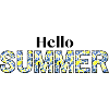 Summer Blossom Lettering hello summer