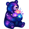 Galactic Bear Friend with Flowers