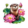 Wasserotter im Lotusmeer