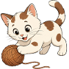 Kitten plays