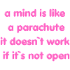 Open Mind Parachute Zitat