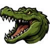 Alligator Head Cartoon Green