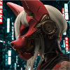 Neon Fox Mask - Cyberpunk Persona