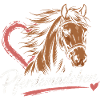 Pferdemädchen Herzlogo