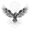 Odin's Raven Huginn & Muninn - Viking Design
