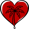Palme Herz Liebe