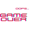 Glitch Neon Game Over Retro Arcade