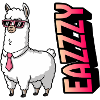 Lama im Anzug mit Pink-Sonnenbrille