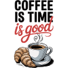 Kaffee T-Shirt Coffee Is Time