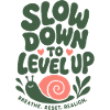 Slow Down To Level Up Quote