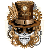 Vaudou steampunk Skull