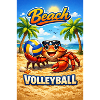 Strandkrabbe Volleyball Sommerdesign