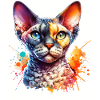 Devon Rex Motif