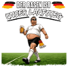 Deutscher Fußballfan mit Bier