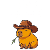 Cowboy Capybara Future - Motivational Quote Meme