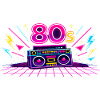 Retro 80er Neon Boombox