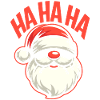 Santa Smile HAHA Christmas Motif