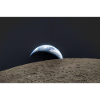 Earth over lunar surface