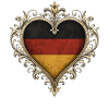 Heart flag in gold frame