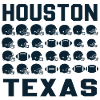 Texas Football Grid with Helmets