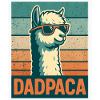 Retro Dadpaca Llama