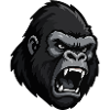 Raging Gorilla Head Graphic