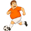 Soccer player with ball