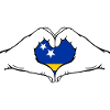 Curacao_Flagge_Hände_Herzform