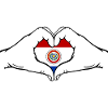 Paraguay_Flagge_Haende_Herzform