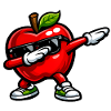 Dabbing Red Apple