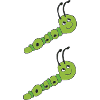 Green caterpillar cartoon
