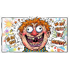 Kunterbuntes Cartoongesicht