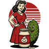 Retro Homemaker with Pickle Jar