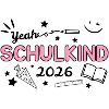 Schulkind Pink Schriftdesign