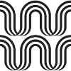 Wellenbogen-monochromes Muster