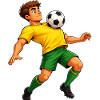 Fußball auf der Brust