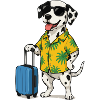 Dalmatiner im Hawaii-Look Reisehund