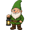 Gnome Green Lantern Light