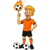 Ballon équilibré footballeur