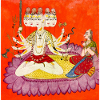 Durga on Lotus Flower