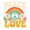 Peace Love Rainbow Hippie