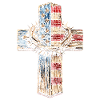 Flaggenkreuz mit Dornenkrone