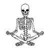 Skeleton Meditating in Mono