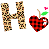 Headstart Leopard H Plaid Heart
